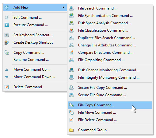 DiskBoss Add File Copy Command