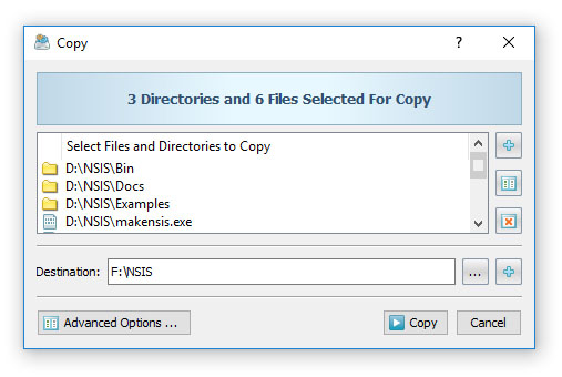 DiskBoss File Copy Dialog