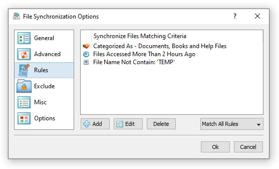 File Synchronization Rules