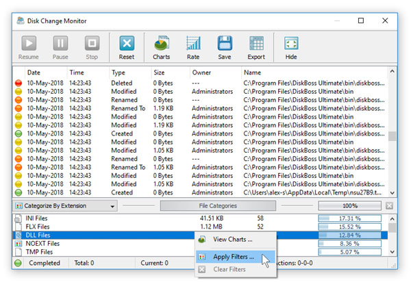 Filter File System Changes
