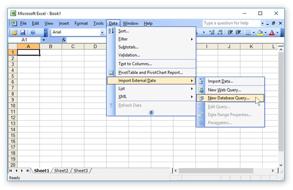 Importing Data to Microsoft Excel