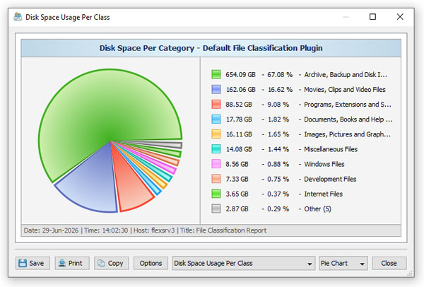 DiskBoss File Classification Chart