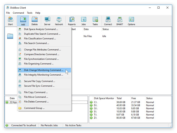 DiskBoss File Copy Server Add Monitor