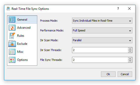 Real-Time File Synchronization Performance Tuning Options